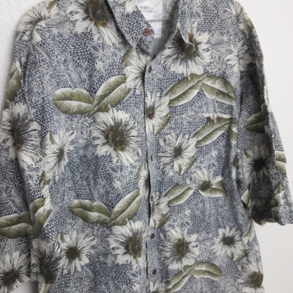 Index Men Button Down Hawaiian Shirt XL Flowers - Picture 5 of 5
